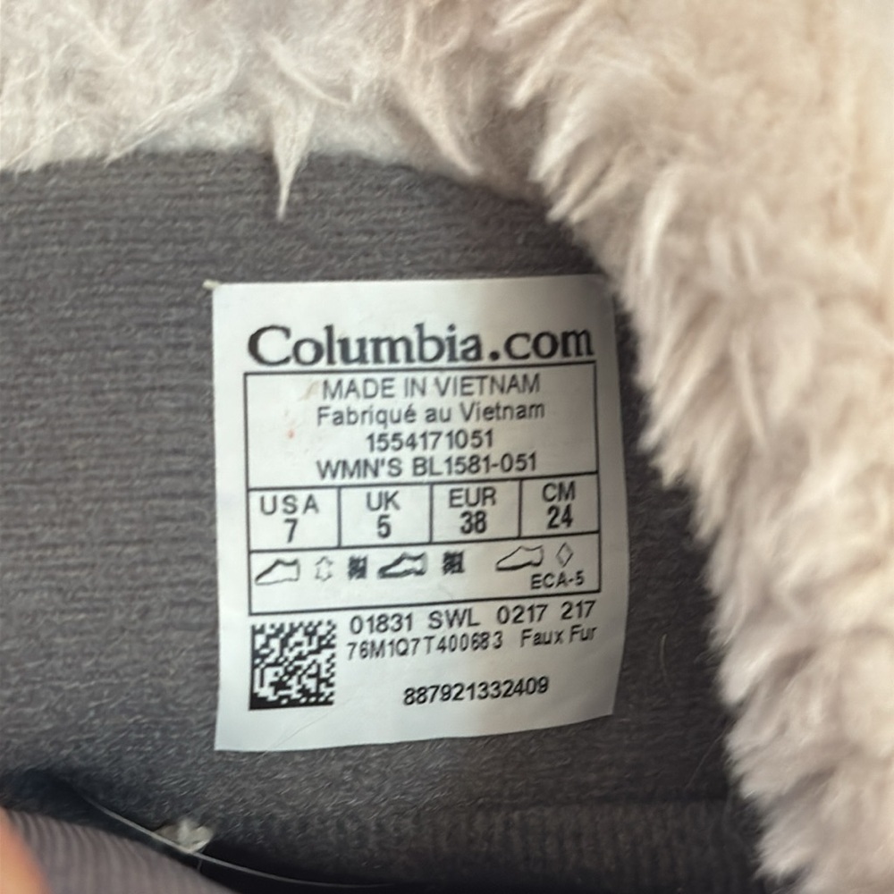 Columbia Women's Ice Maiden II Boot Charcoal Winter Boots Size 7 - Picture 8 of 10